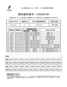 牛の個体識別情報