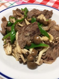 松阪牛レシピ　しめじと 牛肉 のバター醤油炒め